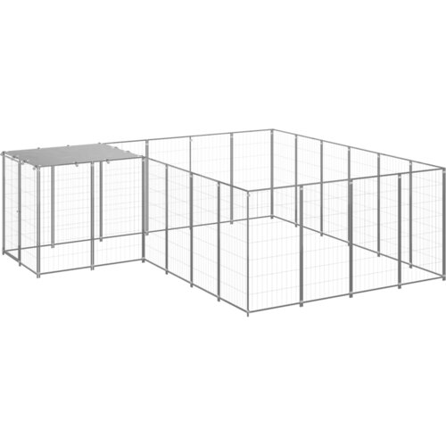  Kavez za pse srebrni 8,47 m² čelični Cijene