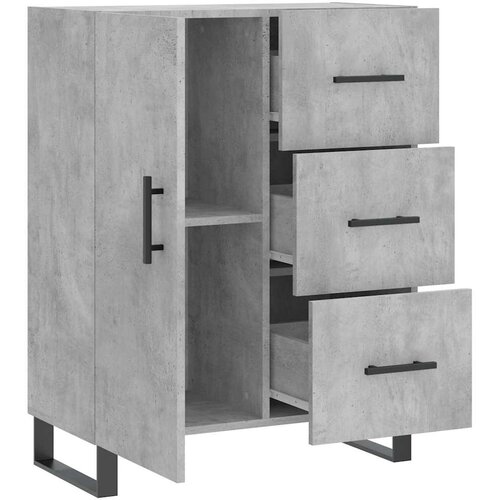  Komoda siva boja betona 69,5x34x90 cm od konstruiranog drva Slike