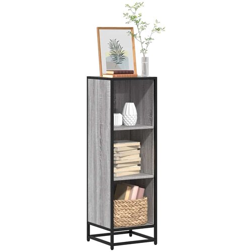 VidaXL Knjižna omara siva sonoma 33,5x33x107,5 cm inženirski les Slike