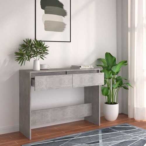 vidaXL Konzolna mizica betonsko siva 100x35x76,5 cm iverna plošča Cene