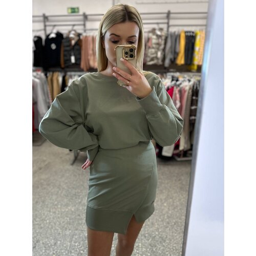 By o la la Khaki sweatshirt dress Slike