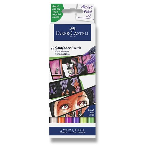Faber-Castell Flomaster Goldfaber Sketch Dual Marker Graphic Novel, 6 kosov Cene