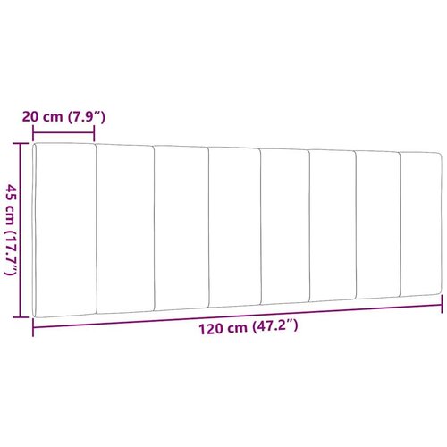 VidaXL jastuk za uzglavlje tamnosivi 120 cm od tkanine Slike