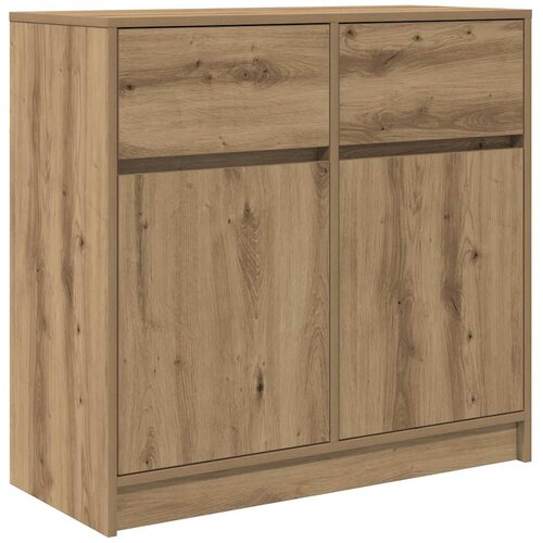  Komoda s ladicama artisan hrast 80x34x76 cm konstruirano drvo Slike