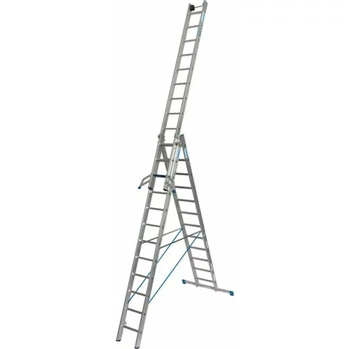 Krause-werk trodelna večnamenska aluminijasta lestev Stabilo 3x12 stopnic 9.1m 131676