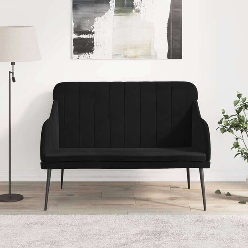  Klop črna 110x76x80 cm žamet, (20697831) Slike