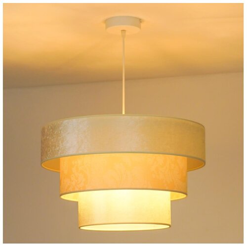  Duolla - Luster na sajli LUNETA 1xE27/40W/230V fi 45 cm krem Cene