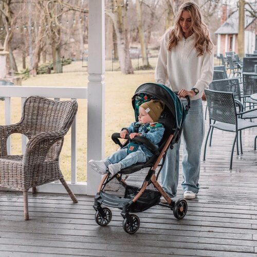 Momi ki&amp;scaron;obran kolica za bebe estelle gold green, 6m+ Slike