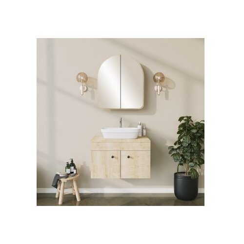 Hanah home Hope Cabinet Kupaonski ormarić, hrast Slike