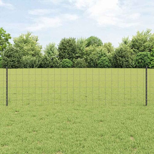 Euro ograda s postom 25 x 0,6 m Čelik premazan PVC-om Siva Cijene