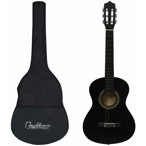  Klasična gitara za početnike i djecu s torbom crna 1/2 34 "
