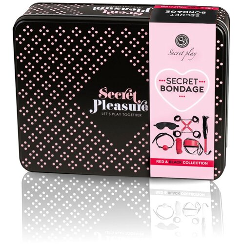 SECRET PLAY BDSM set Komplet za vezivanje Red &amp;amp; Black collection Slike