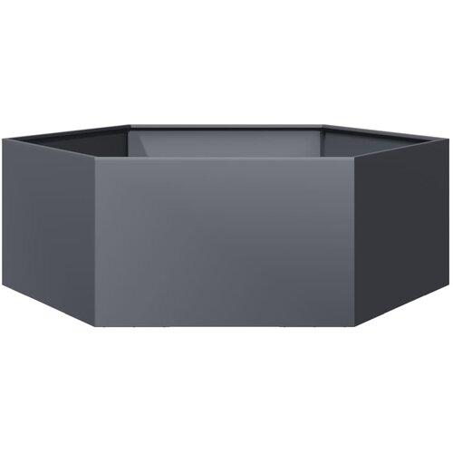  Vrtna sadilica antracit &amp;scaron;esterokutna 138 x 120 x 45 cm čelična Slike