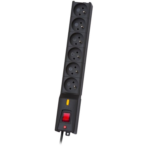LESTAR LX 610 G-A, surge protector, 1.5m, black 6 AC outlet(s) 230 V Slike