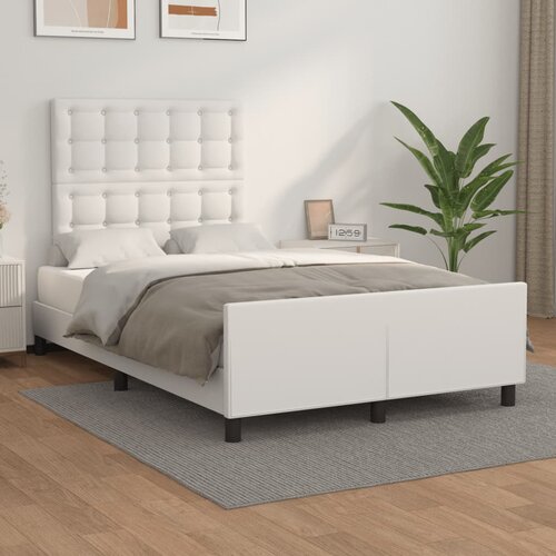  Okvir za krevet s uzglavljem bijeli 120x200 cm od umjetne kože Cijene
