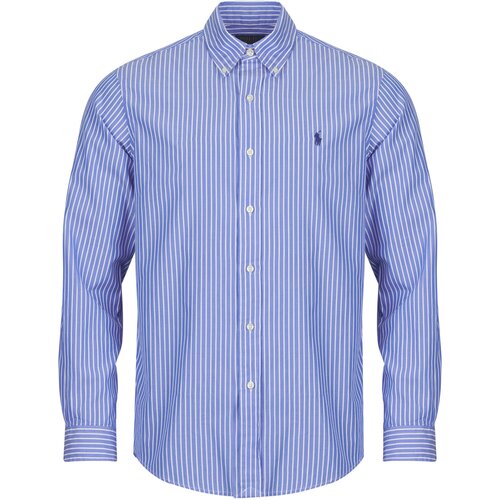 Polo Ralph Lauren CHEMISE AJUSTEE CUSTOM FIT EN POPELINE RAYEE Plava Slike