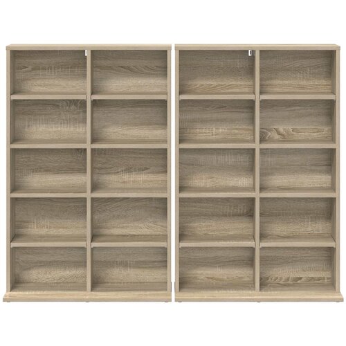 Cd ormar 2 kom. Hrast sonoma 65 x 23,5 x 97,5 cm Slike