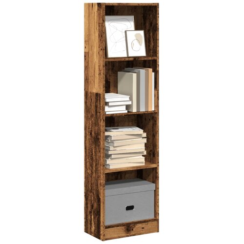  Regal za knjige boja starog drva 40x24x143 cm drveni Cijene