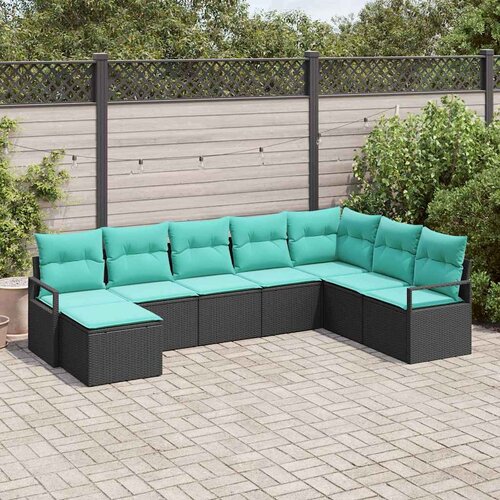  Set sofe 8 kom. Crna poliratan 287 x 177 x 85 cm Cene