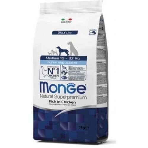 Monge hrana za pse piletina medium puppy&junior 15Kg Cene