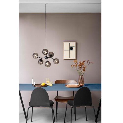 Halo Design 738823 - Visilica na sajli ATOM 6xG9/28W/230V prečnik 57 cm crna/k. crna Slike