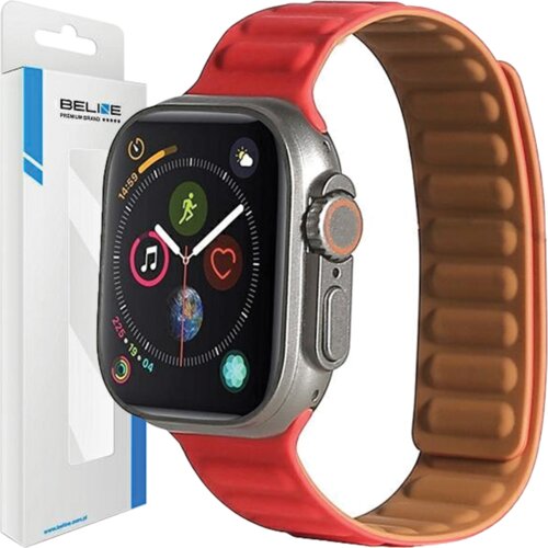Beline pas za apple watch magnetni 42/44/45/49MM rdeč, (21969306) Cene
