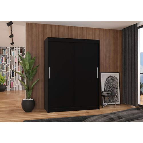  Klizni ormar Denver (150 cm)-Crna Slike