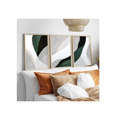 WALLXPERT Uramljena slika Huhu229, 30x40 cm , 3 dijela Cijene