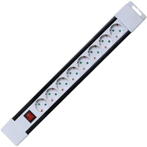 Home Produžni kabl, 8 utičnica, prekidač, 1,0mm&amp;sup2;, 2 met, bijeli &amp;ndash; PNV 08K/WH Slike