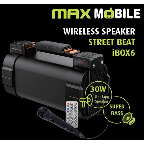 Max Mobile zvučnik bluetooth STREET BEAT iBox 6 BLACK Z.Boys Slike