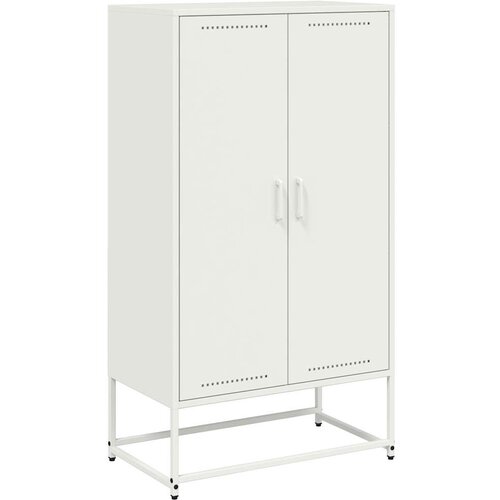 Maison Chic Visoka omara - Komoda - Predalnik bela 68,5x38,5x123,5 cm jeklo, (21716974) Slike
