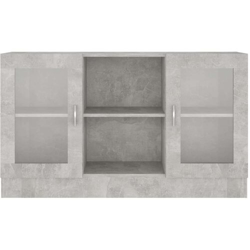 VidaXL Vitrina siva boja betona 120 x 30,5 x 70 cm od iverice Slike