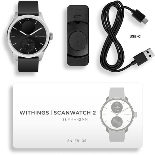Withings scanwatch 2 42mm schwarz/silber Slike