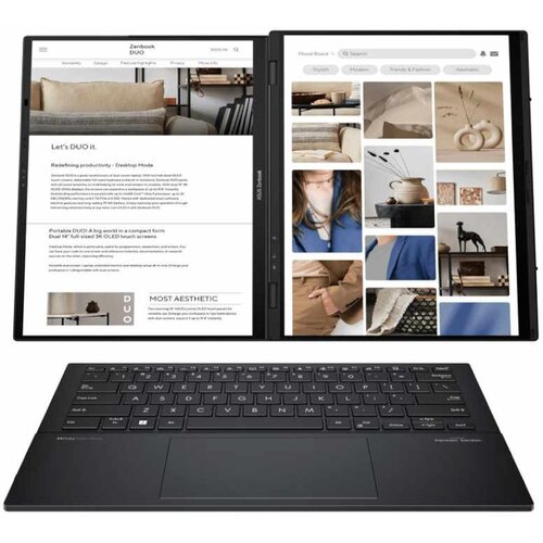 Asus laptop ZenBook Duo UX8406MA-PZ051W/Win11 Home/14"OLED WQXGA/U9-185H/32GB/2TB SSD/futrola/siva Cene