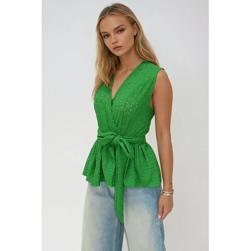 Trend Alacati Stili Ženska bluza Alc-X14173, Zelena Cene