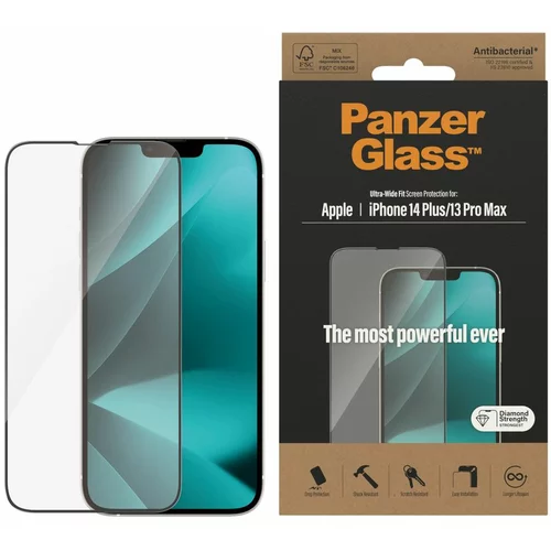 Panzerglass zaštitno staklo iPhone 14 Plus/13 Pro Max ultra wide fit, antibacterial