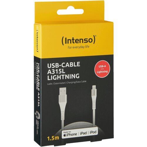 Intenso A315L USB punjač 12 W unutra&amp;scaron;nje područje Izlazna struja maks. 2.4 A USB-A, Lightning Slike