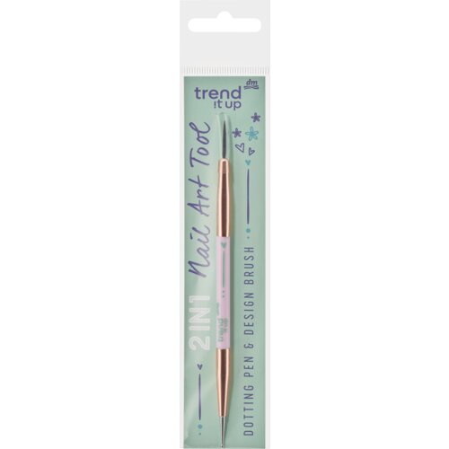 trend !t up 2IN1 nail art tool - dvostrana olovka za tačkanje i četkica za dizajn na noktima 1 kom Cene