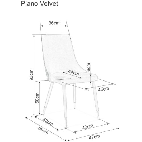 Molarem Home Stolica Piano B BAR&amp;Scaron;.M.-crna Slike
