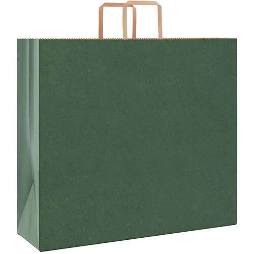  Papirnate vrečke 250 kosov z ročaji zelene barve 54x15x49 cm, (5000160914) Slike