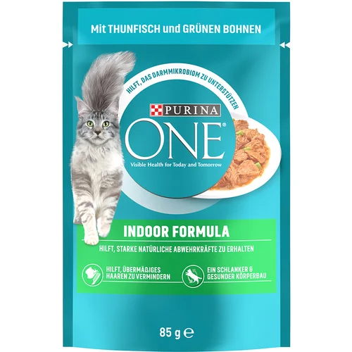 Purina One Indoor Formula - Tuna i zeleni grah (13 x 85 g)