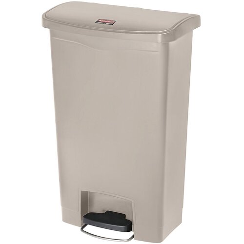 Rubbermaid Zbiralnik odpadkov s pedalom SLIM JIM®, prostornina 50 l, ŠxVxG 456 x 719 x 292 mm, bež Cene