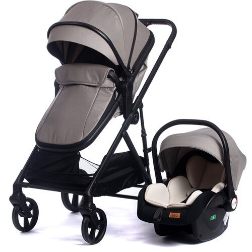 Lorelli Bertoni kolica za bebe sa autosedistem NikaC10/Krem Cene