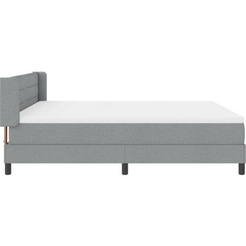  Krevet s podnicom s madracem svjetlosiva 180x200 cm tkanina Slike