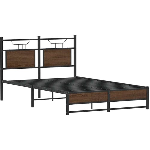 VidaXL Okvir kreveta bez madraca smeđa boja hrasta 120 x 200 cm drveni Slike