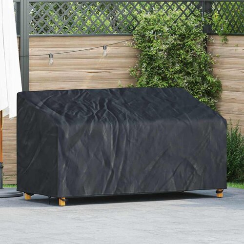 VidaXL Pokrivač za vrtnu klupu Crna 175 x 85 x 65 / 94 cm 420D tkanina Slike