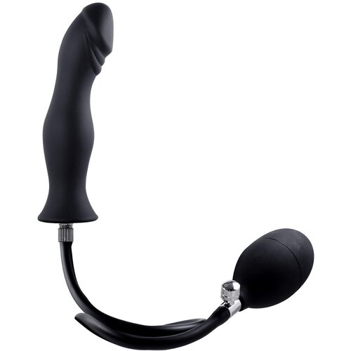 Nmc Strafe Inflatable Curved Dildo with Pump Black Slike
