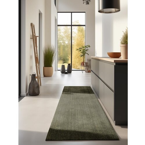 Hanse Home Kaki zelena staza jutena 80x200 cm Boucl&amp;eacute; &amp;ndash; Slike