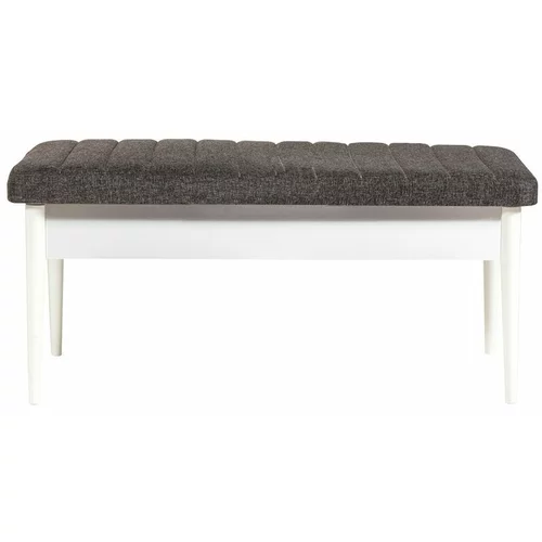 Woody Fashion Vina Bench Anthracite, White klop, (20863685)