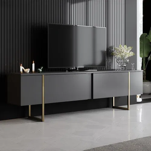 HANAH HOME Luxe - Anthracite, Gold TV omarica, (20785597)